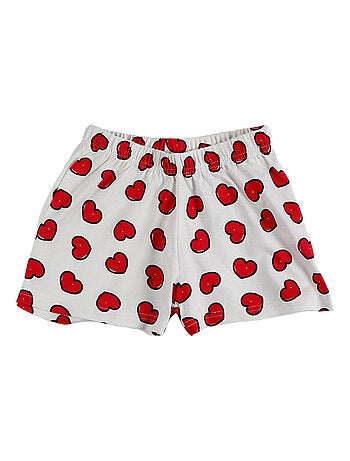 Pyjama fille short débardeur Love Mouse Disney ivoire