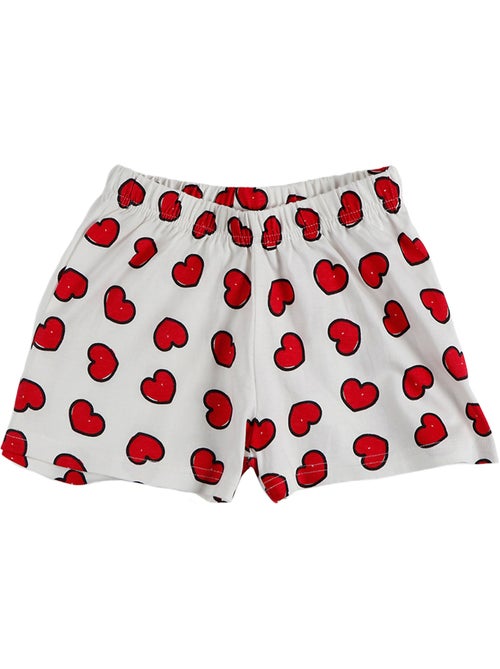 Pyjama fille short débardeur Love Mouse Disney ivoire - Kiabi