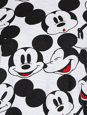 Pyjama fille short débardeur Mickey Heads Disney blanc