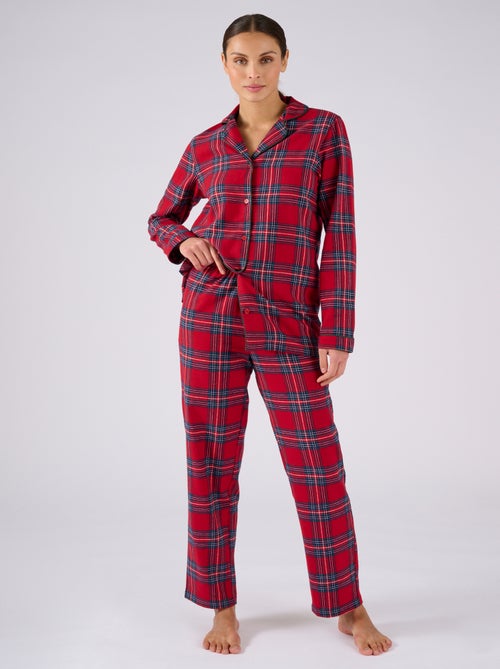 Pyjama flanelle coton imprimé - Damart - Kiabi