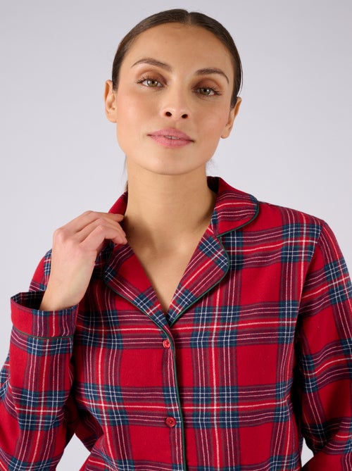 Pyjama flanelle coton imprimé - Damart - Kiabi