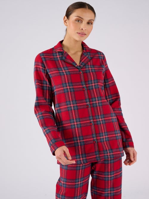 Pyjama flanelle coton imprimé - Damart - Kiabi