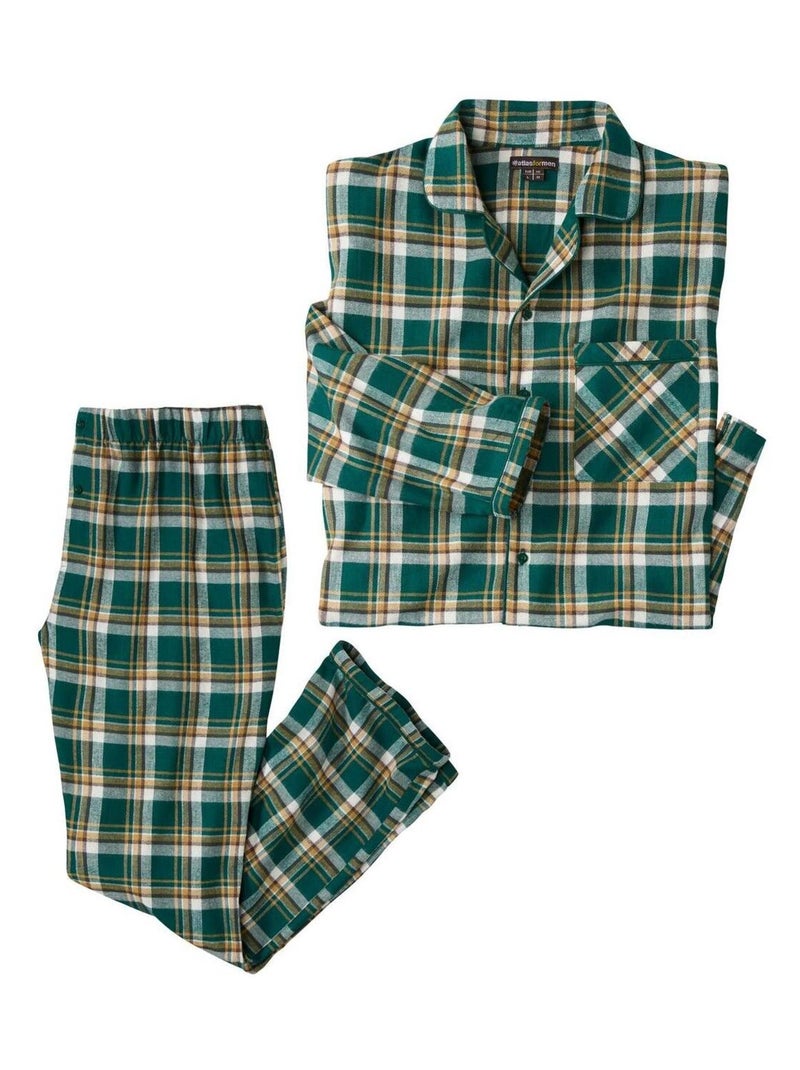 Pyjama Flanelle Ecossais Scottish  - ATLAS FOR MEN Vert - Kiabi