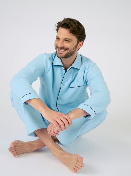 Pyjama flanelle grattée pur coton - Damart - Kiabi