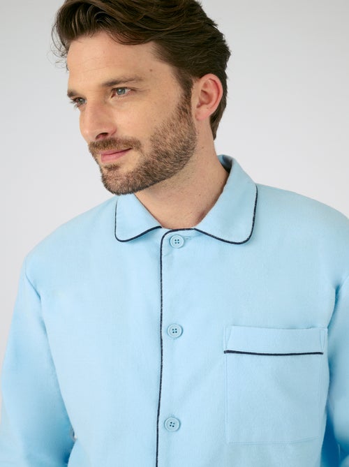 Pyjama flanelle grattée pur coton - Damart - Kiabi