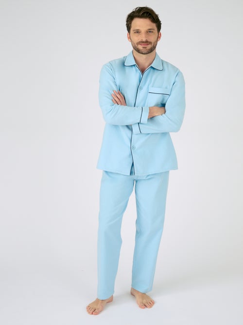 Pyjama flanelle grattée pur coton - Damart - Kiabi