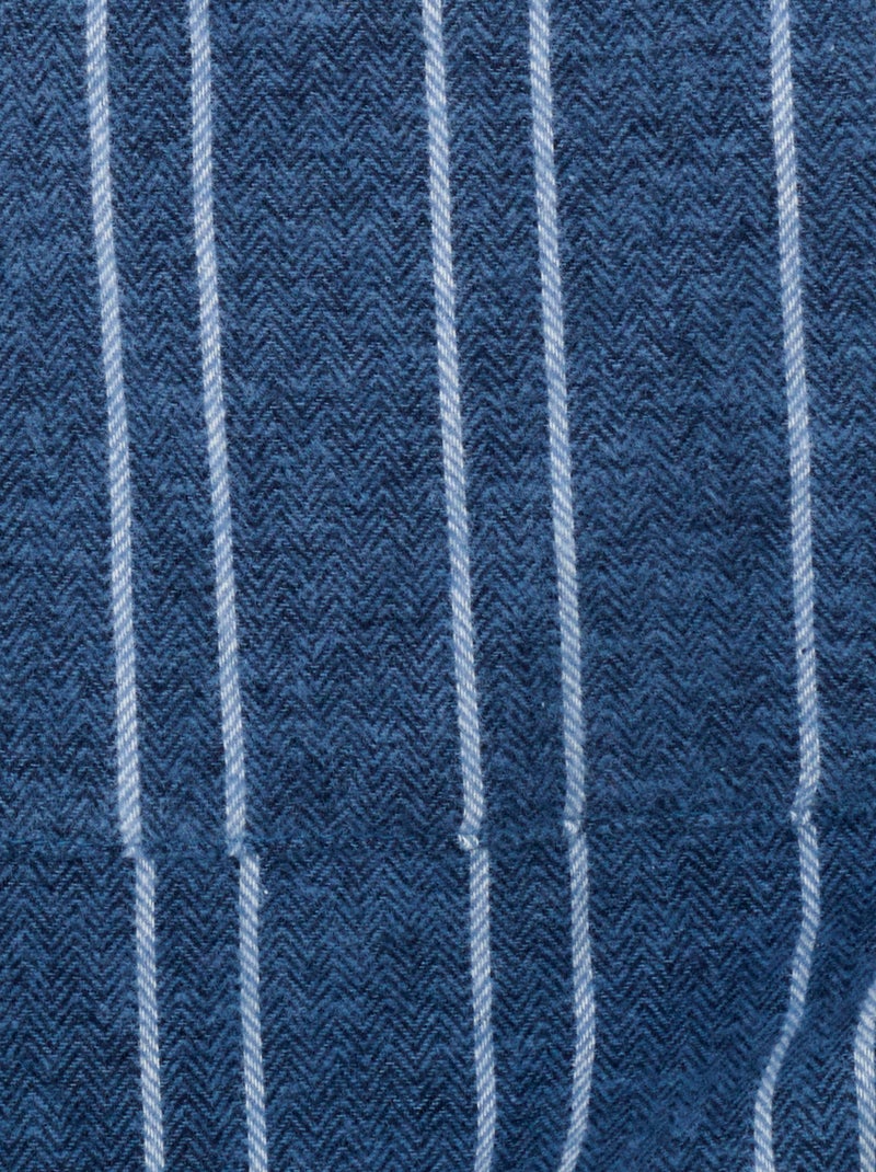 Pyjama flanelle grattée pur coton - Damart Bleu - Kiabi