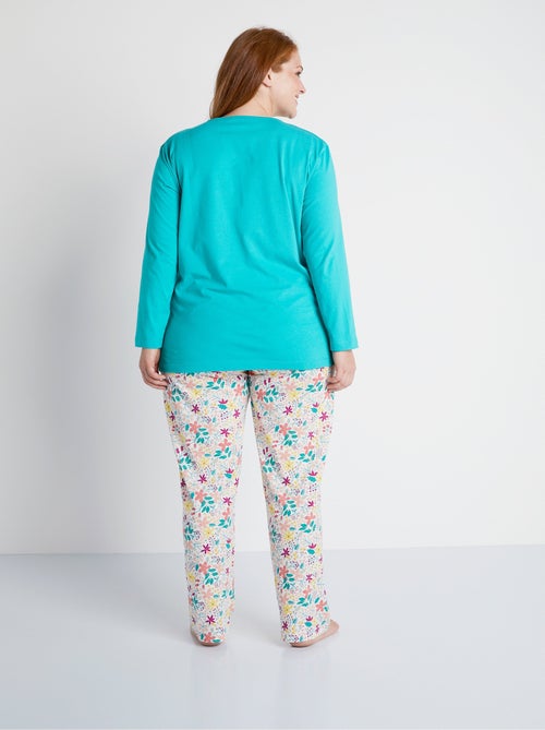 Pyjama fleuri en coton - Afibel - Kiabi