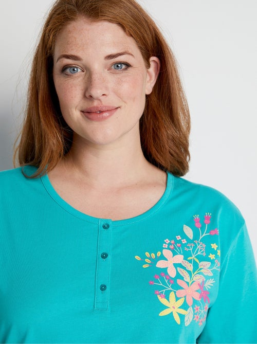Pyjama fleuri en coton - Afibel - Kiabi