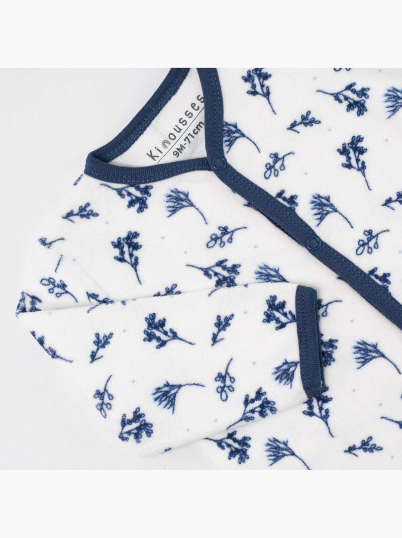 Pyjama Floral Pour Bébé Blanc - Kiabi
