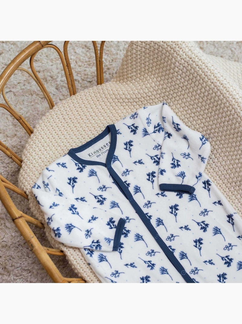 Pyjama Floral Pour Bébé Blanc - Kiabi