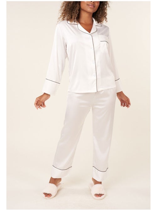 Pyjama fluide en satin Kebello - Kiabi