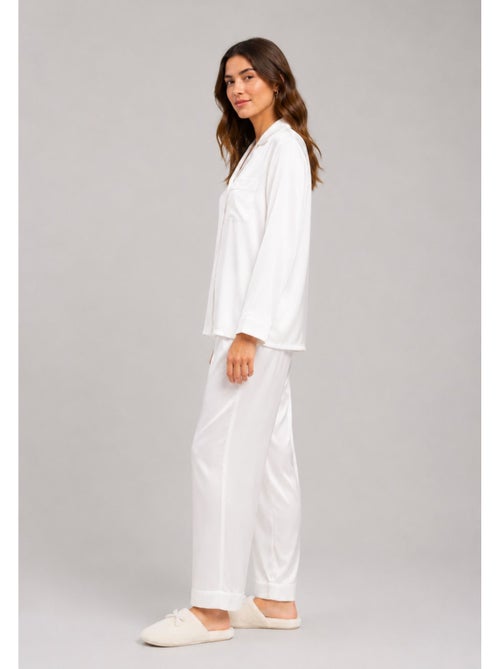 Pyjama fluide en satin Kebello - Kiabi Pyjama fluide en satin Kebello - Kiabi