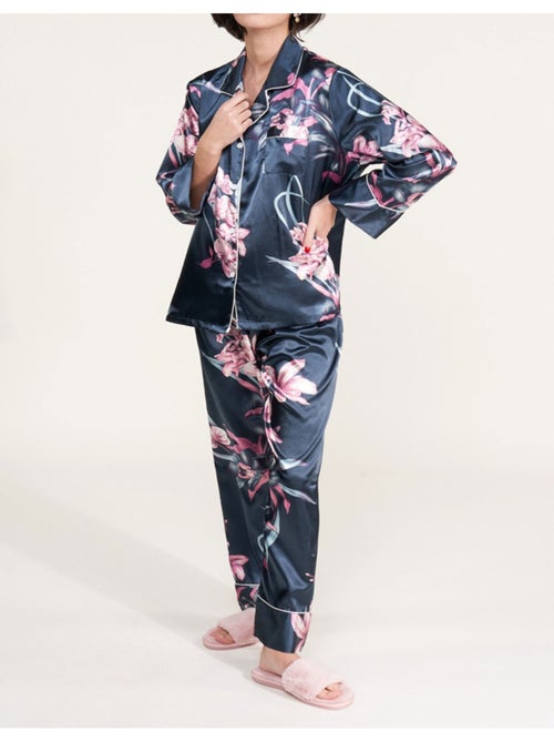 Pyjama fluide en satin Kebello - Kiabi