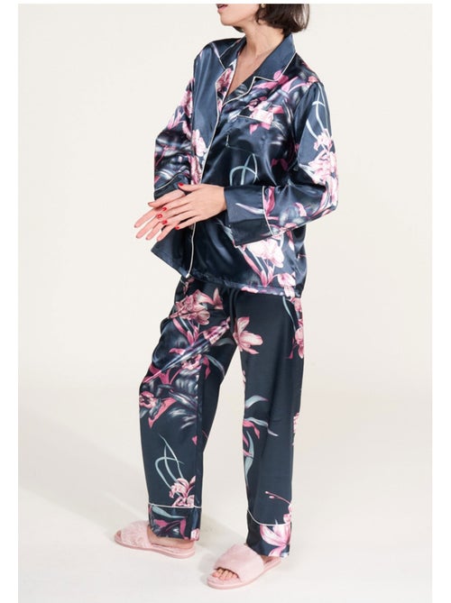 Pyjama fluide en satin Kebello - Kiabi