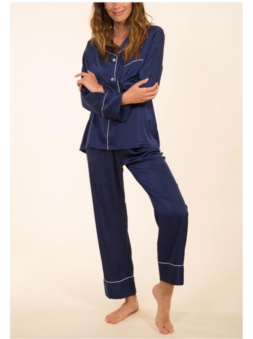 Pyjama fluide en satin Kebello - Kiabi