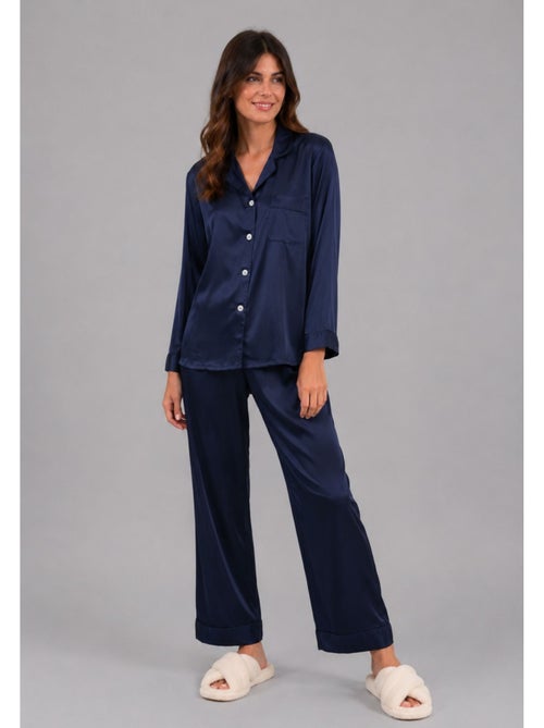 Pyjama fluide en satin Kebello - Kiabi Pyjama fluide en satin Kebello - Kiabi