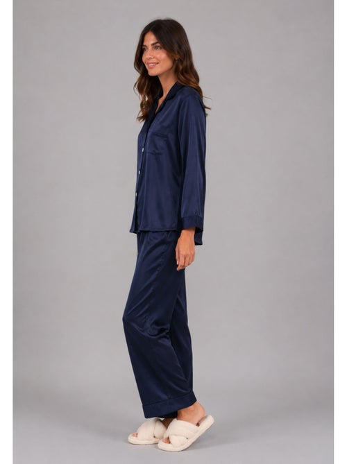 Pyjama fluide en satin Kebello - Kiabi Pyjama fluide en satin Kebello - Kiabi