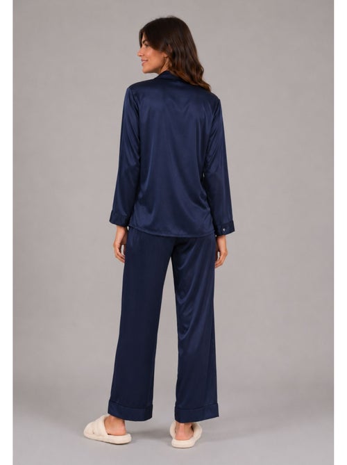 Pyjama fluide en satin Kebello - Kiabi Pyjama fluide en satin Kebello - Kiabi