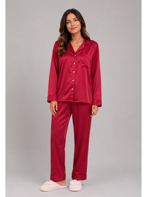 Pyjama fluide en satin Kebello - Kiabi Pyjama fluide en satin Kebello - Kiabi