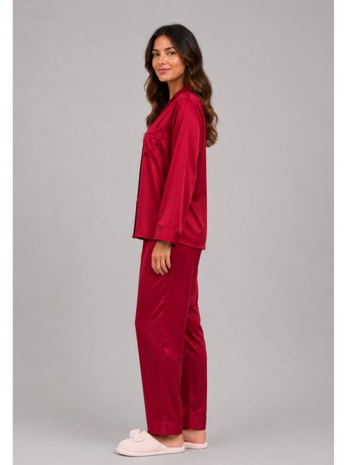 Pyjama fluide en satin Kebello - Kiabi Pyjama fluide en satin Kebello - Kiabi