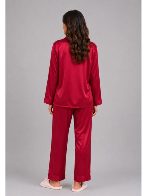 Pyjama fluide en satin Kebello - Kiabi Pyjama fluide en satin Kebello - Kiabi