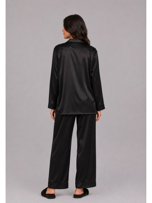 Pyjama fluide en satin Kebello - Kiabi Pyjama fluide en satin Kebello - Kiabi