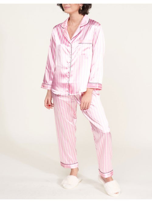 Pyjama fluide en satin Kebello - Kiabi