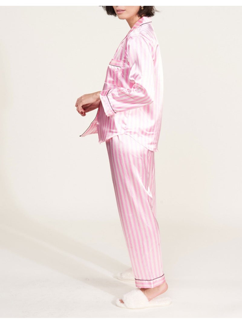 Pyjama fluide en satin Kebello Rose - Kiabi