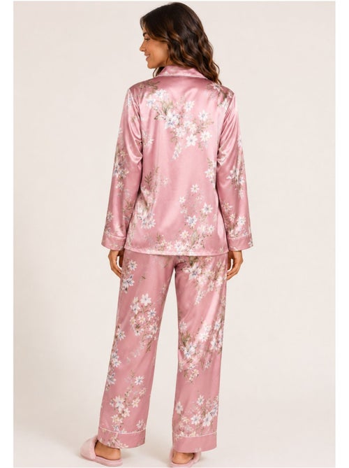Pyjama fluide en satin Kebello - Kiabi Pyjama fluide en satin Kebello - Kiabi