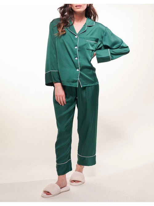 Pyjama fluide en satin Kebello - Kiabi