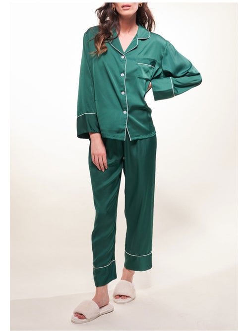 Pyjama fluide en satin Kebello - Kiabi