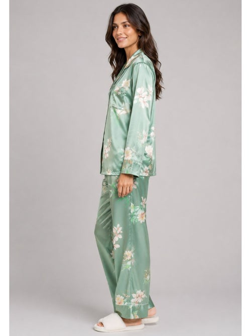 Pyjama fluide en satin Kebello - Kiabi Pyjama fluide en satin Kebello - Kiabi