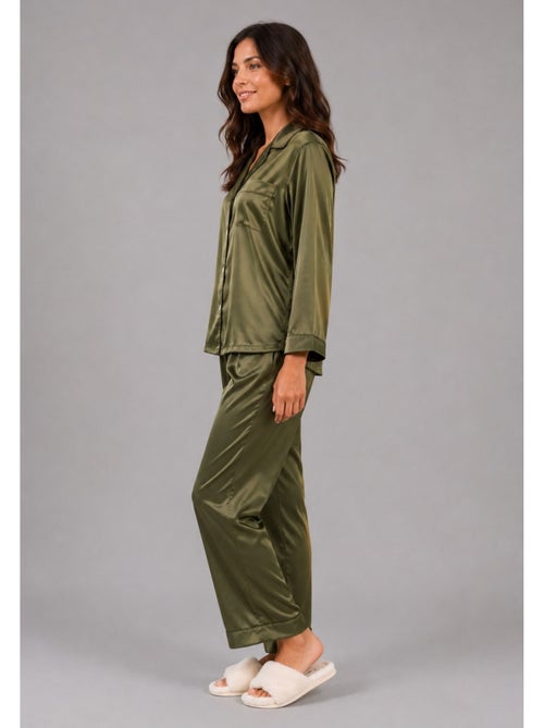 Pyjama fluide en satin Kebello - Kiabi Pyjama fluide en satin Kebello - Kiabi