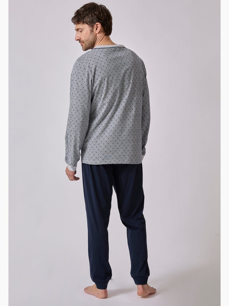 Pyjama forme jogging - damart Gris - Kiabi