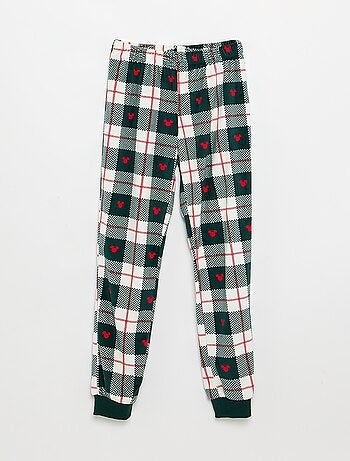 Pyjama garçon 'Disney' 'Mickey' 'Noël' 2 pièces en polaire - T-shirt à manches longues + pantalon