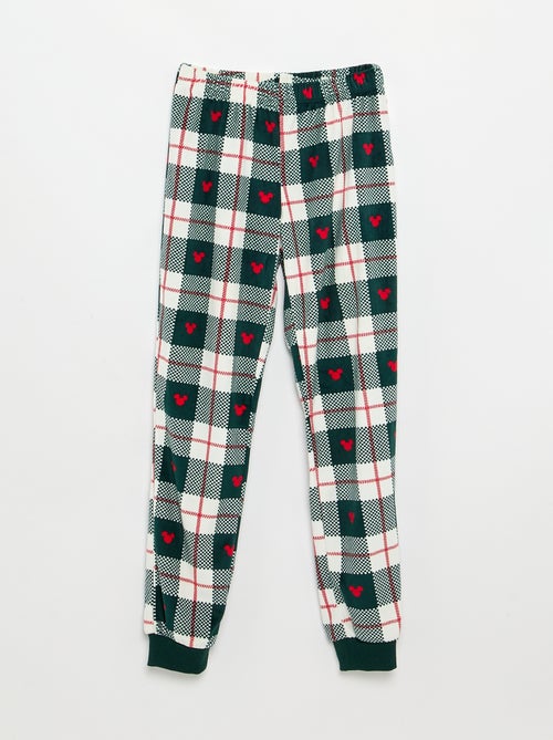 Pyjama garçon 'Disney' 'Mickey' 'Noël' 2 pièces en polaire - T-shirt à manches longues + pantalon - Kiabi