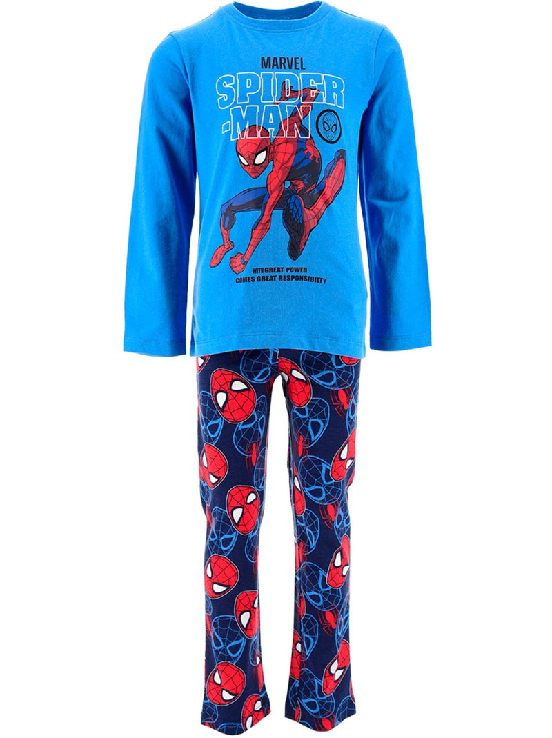 Pyjama   garçon spiderman - licence officielle Bleu - Kiabi