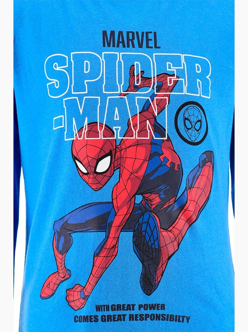 Pyjama   garçon spiderman - licence officielle Bleu - Kiabi