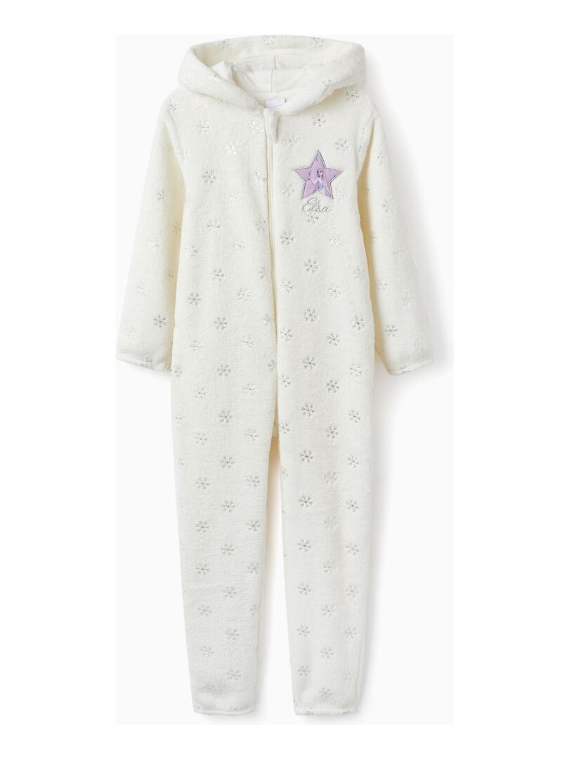 Pyjama-Grenouillère avec Capuche et Diadème pour Fille 'Frozen II'   FROZEN Blanc - Kiabi