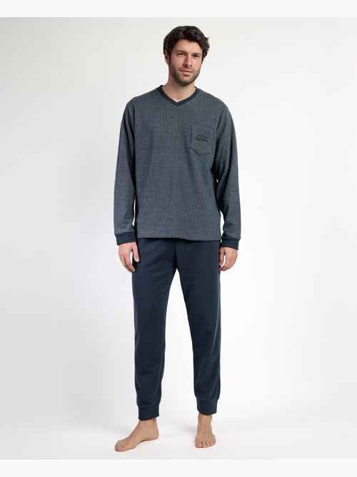 Pyjama gris à manches longues pour homme ADMAS MAGNIFIC - Kiabi Pyjama gris à manches longues pour homme ADMAS MAGNIFIC - Kiabi