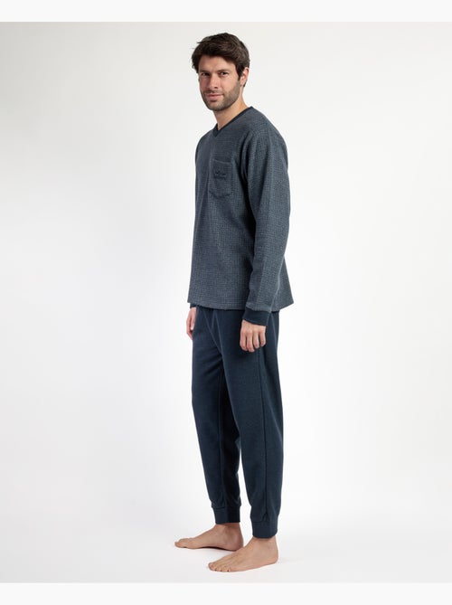 Pyjama gris à manches longues pour homme ADMAS MAGNIFIC - Kiabi Pyjama gris à manches longues pour homme ADMAS MAGNIFIC - Kiabi