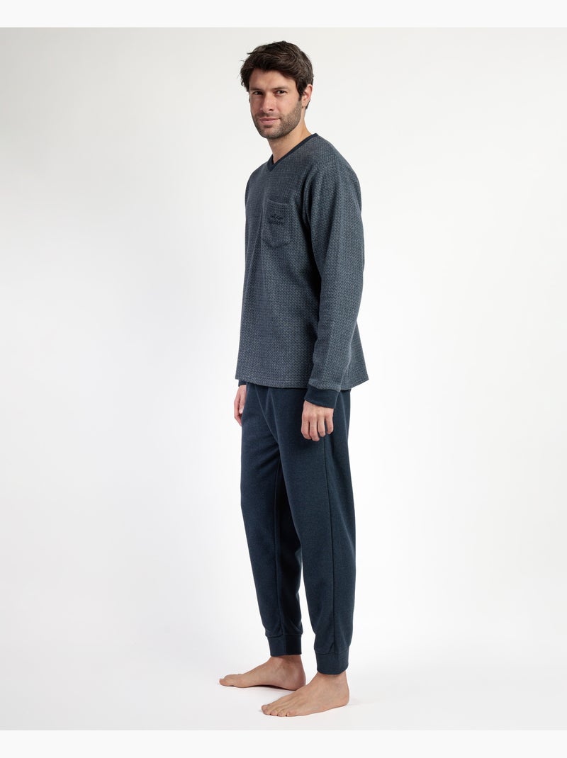 Pyjama gris à manches longues pour homme ADMAS MAGNIFIC Gris - Kiabi