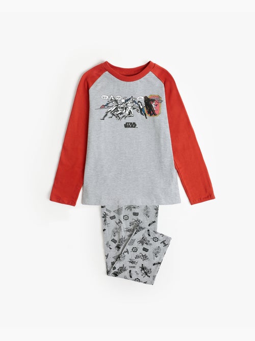 Pyjama gris à manches longues STAR WARS pour garçon - Kiabi