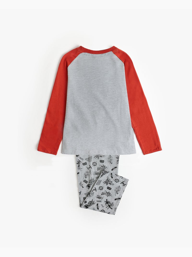 Pyjama gris à manches longues STAR WARS pour garçon Gris chiné - Kiabi