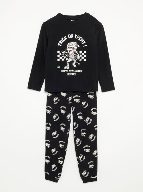 Pyjama 'Halloween' 2 pièces - T-shirt à manches longues + pantalon - Kiabi Pyjama 'Halloween' 2 pièces - T-shirt à manches longues + pantalon - Kiabi