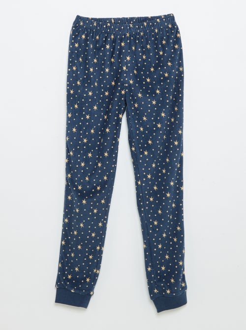 Pyjama 'Harry Potter' 2 pièces en polaire - T-shirt à manches longues + pantalon - Kiabi