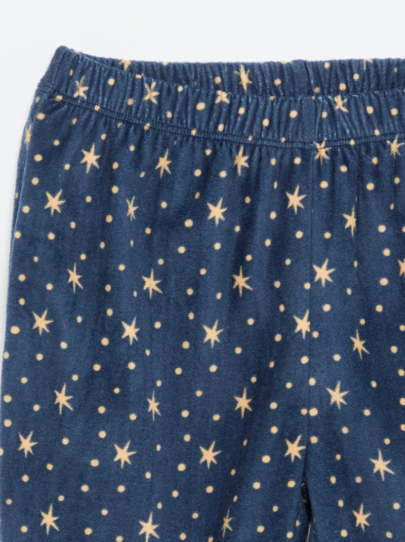 Pyjama 'Harry Potter' 2 pièces en polaire - T-shirt à manches longues + pantalon Ecru - Kiabi