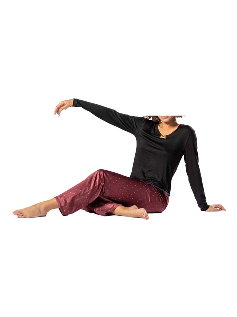 Pyjama HECHTER STUDIO Noir Bordeaux - Kiabi