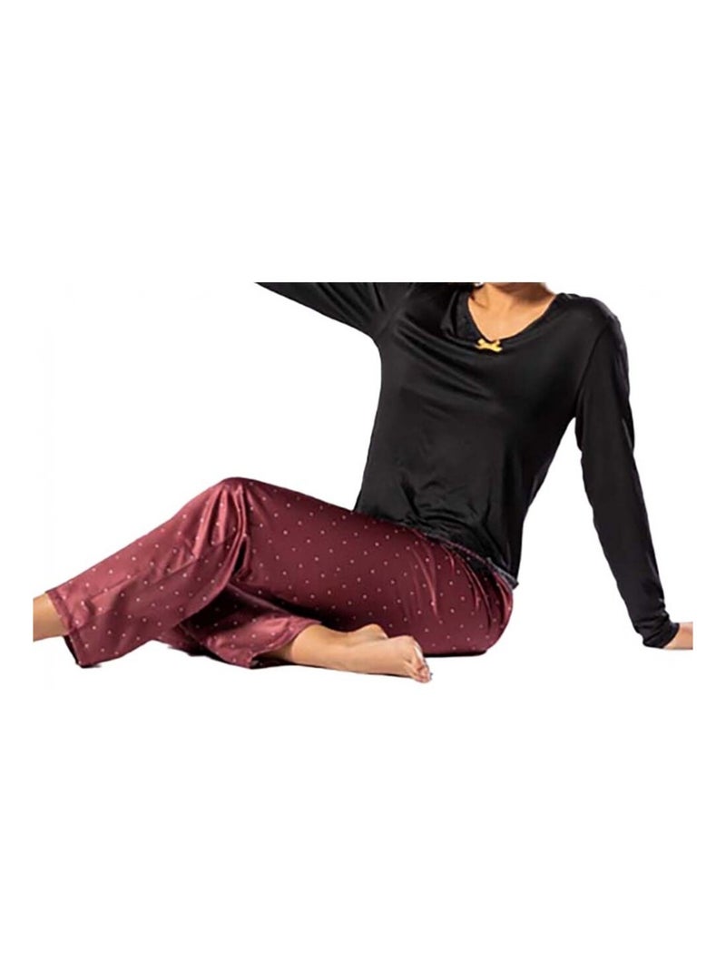 Pyjama HECHTER STUDIO Noir Bordeaux - Kiabi